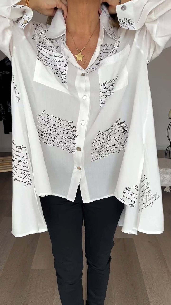 Carla™ | Handgeschriebene Button-Up-Bluse