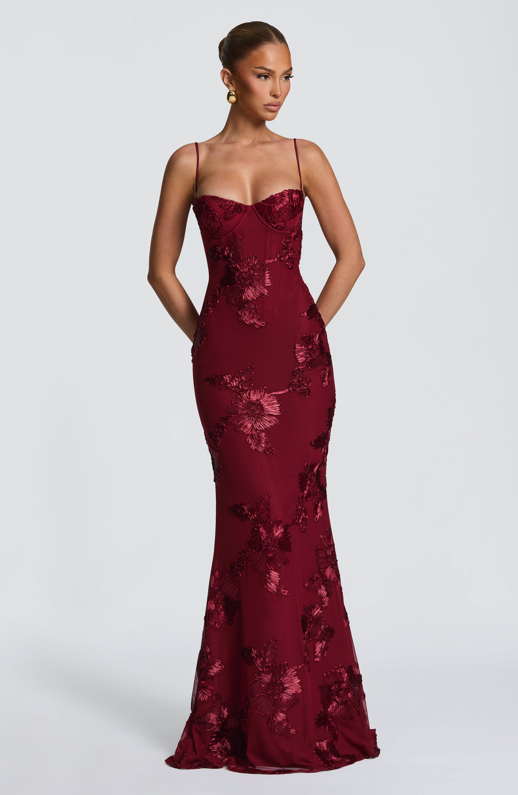 Damen Maxi Kleid mit Schnürung
