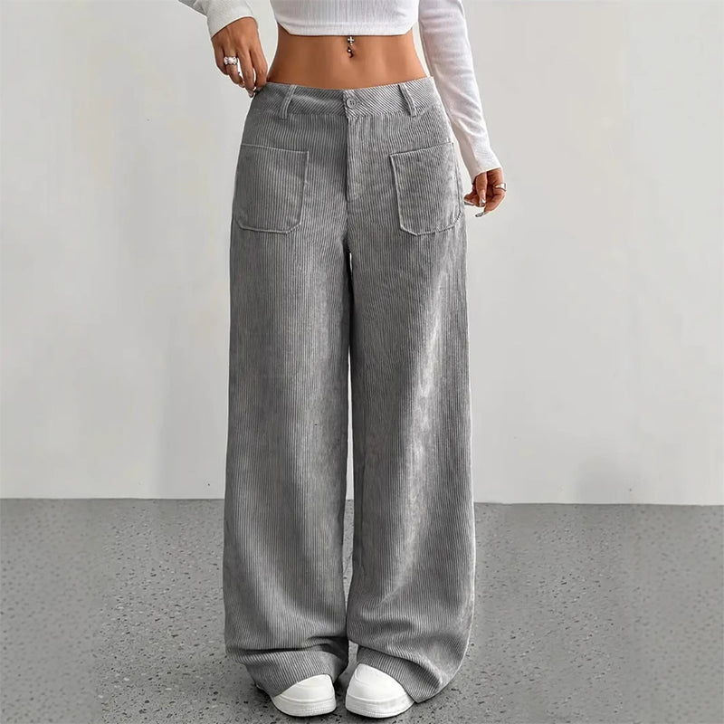 Damen Freizeit-Hochbundhose – Lockere Passform für ultimativen Komfort und Stil