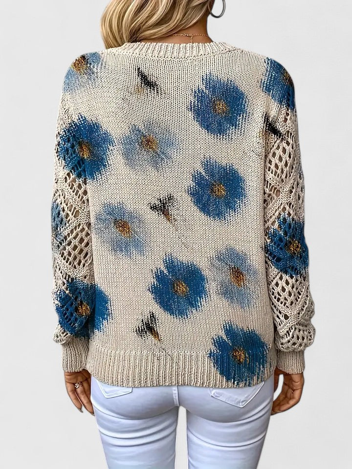 Noelle – Floral Strickpullover