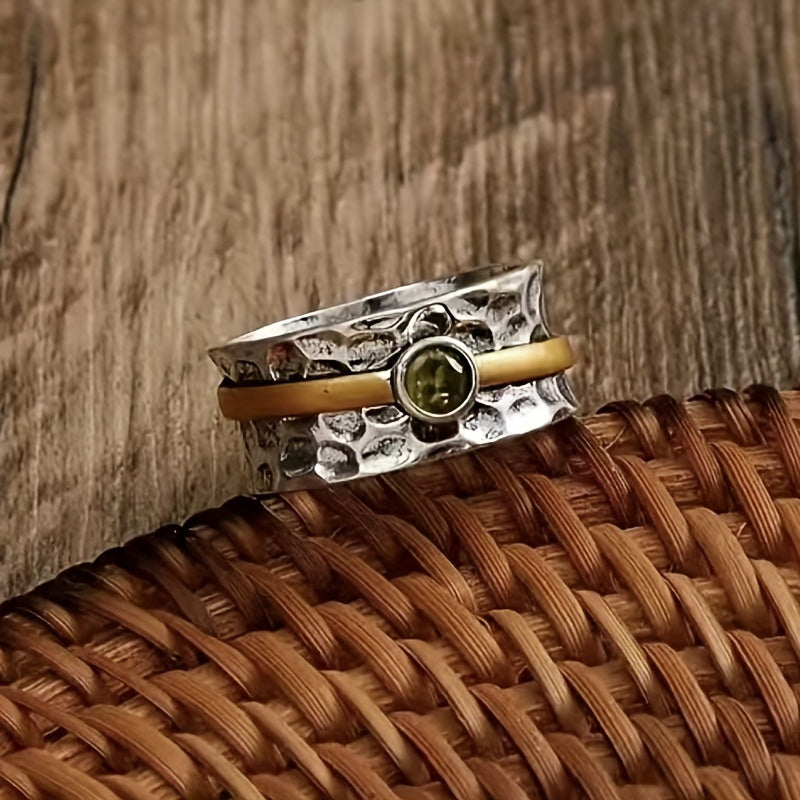 Eleganter grüner Zirkonia-Ring