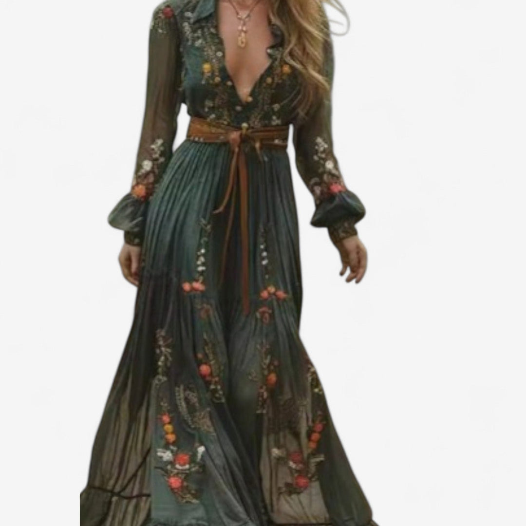 Rachel™ Maxikleid mit Stickerei