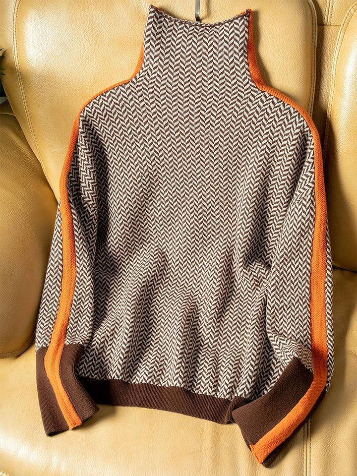 Clara – Gestreifter Rollkragenpullover
