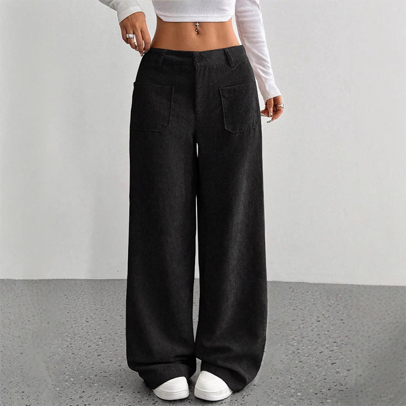 Damen Freizeit-Hochbundhose – Lockere Passform für ultimativen Komfort und Stil
