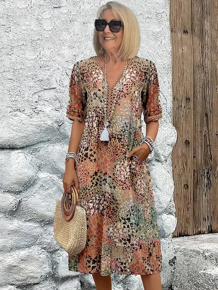 Chantal | Vibrante Midi Kleid (Fast ausverkauft)