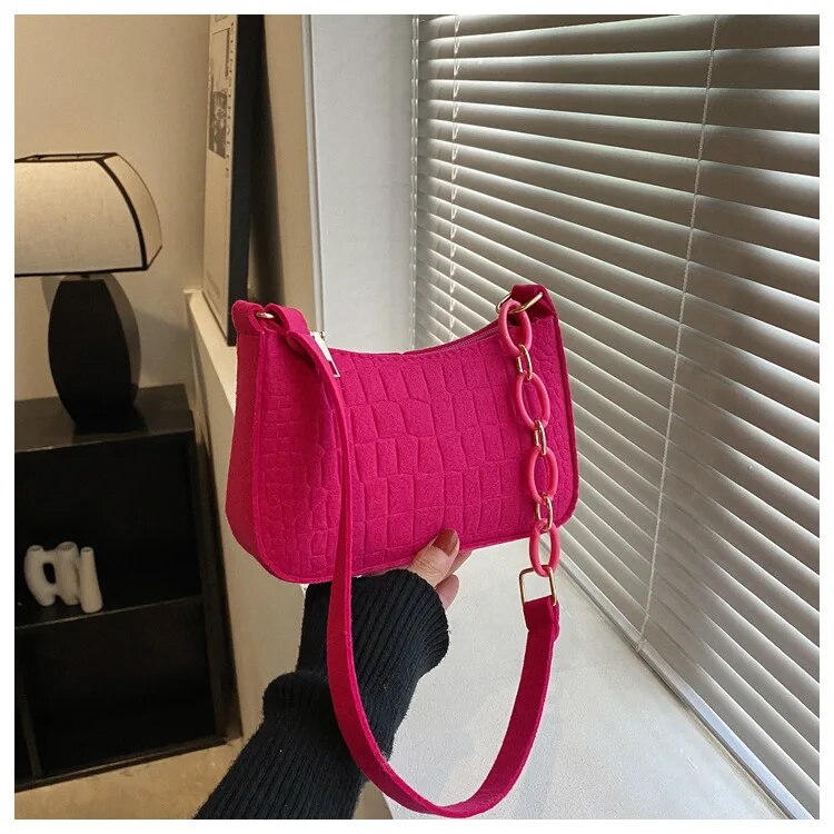 Magnella | Elegante Schultertasche im Krokodil-Präge-Design