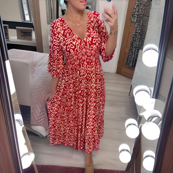 Karin™ - Boho Bedrucktes Kleid