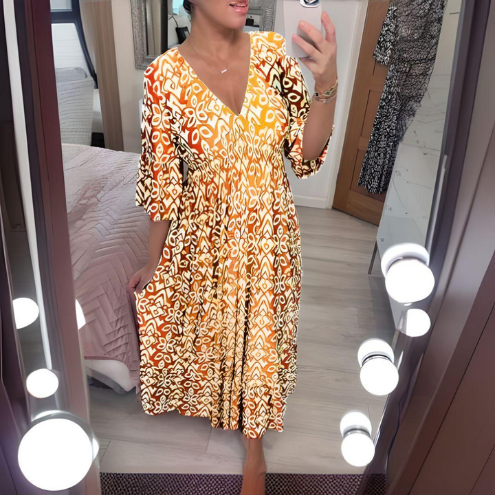 Karin™ - Boho Bedrucktes Kleid