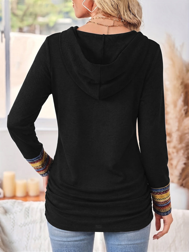 Opal | Damen Top mit Knöpfen und langen Ärmeln