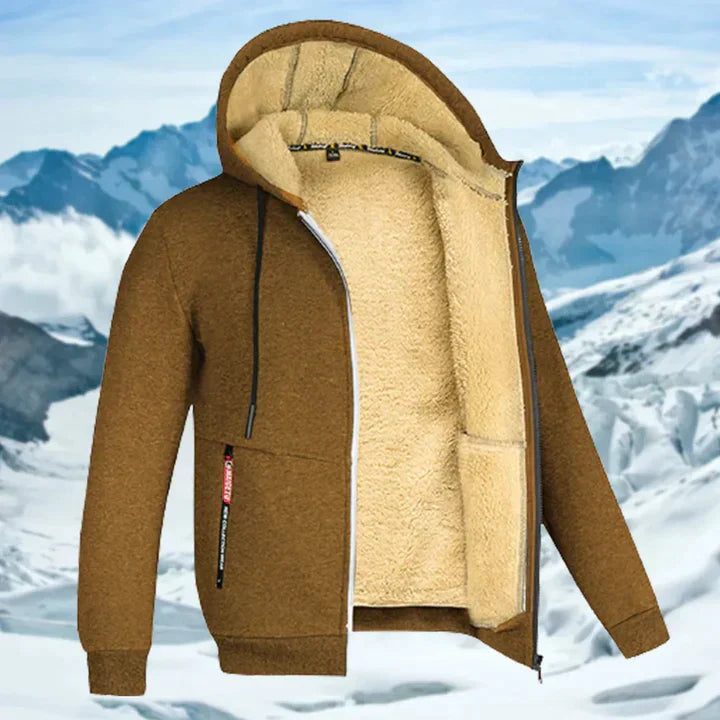 Arie - Herren Wintermantel mit Kapuze und Fleece