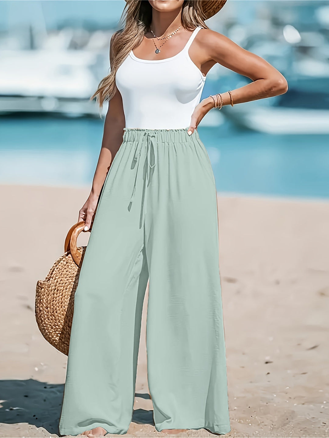 Avery™ - Atmungsaktive Hochtaillierte Weite Hosen
