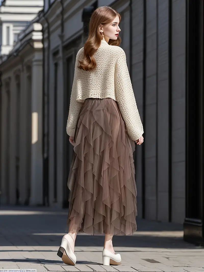 Cecil™ - Stilvoller Mesh-Layered Tutu-Rock