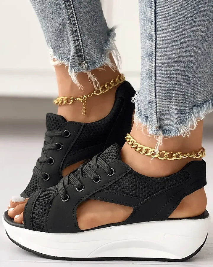 Celeste - Muffin-sandalen Mit Kontrastierenden Einsätzen
