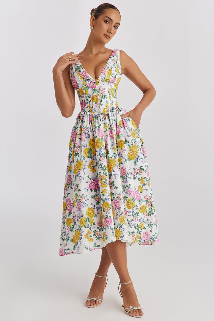 Aeliana - Elegantes, schmeichelhaftes Sommerkleid