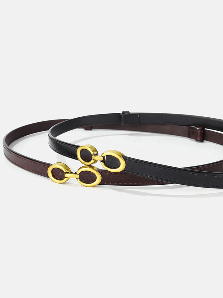 Damen schmaler Gürtel mit Ringverschluss