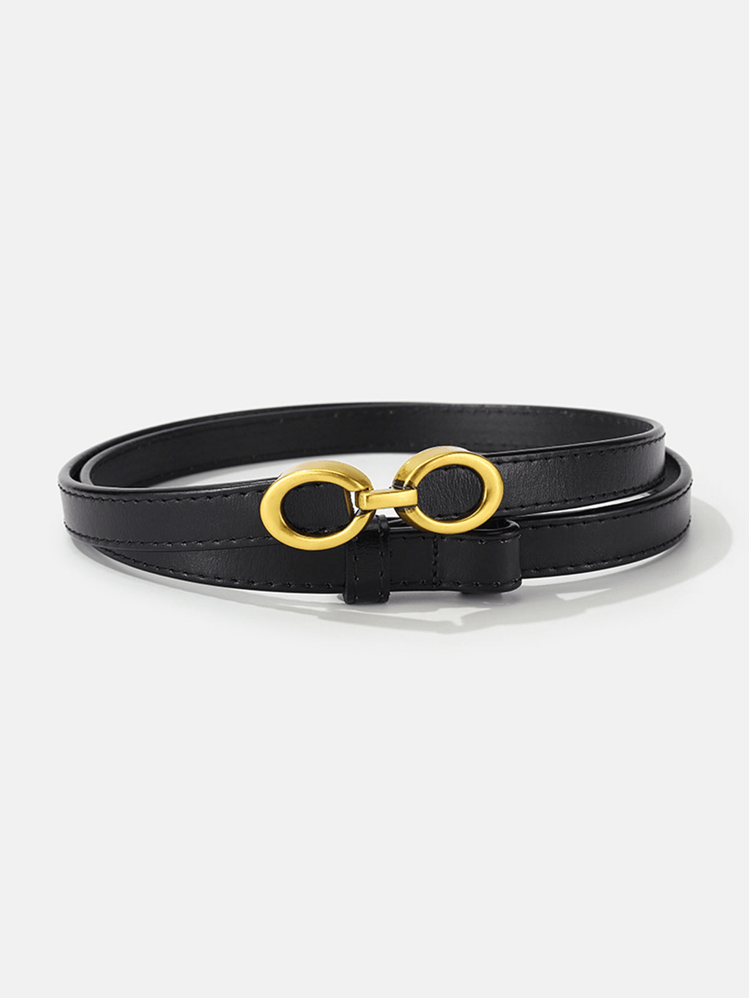 Damen schmaler Gürtel mit Ringverschluss