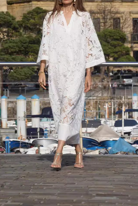 Grace™ - Modernes Fließendes Raffiniertes Spitzenkleid