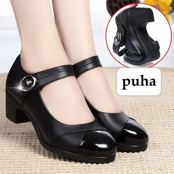 Millie™ - Damen Schuhe mit runder Spitze aus Leder