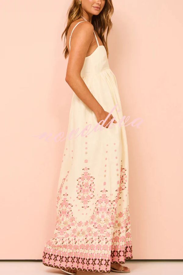 Wendy® Floral Paradise Maxikleid mit Trägern und Taschen - Einzigartiger Druck und Bequeme Passform