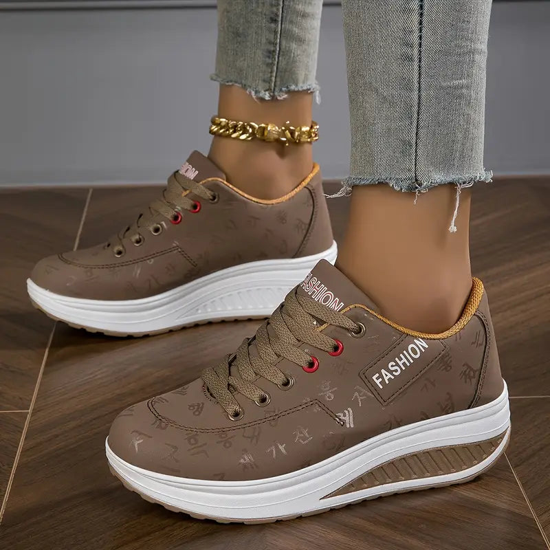 Atmungsaktive Plattform-Sneaker für Damenmode