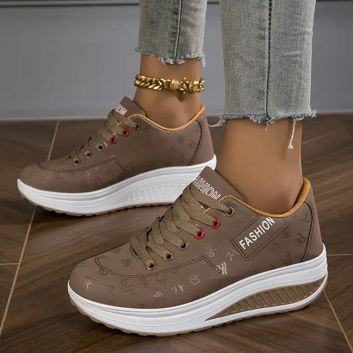 Atmungsaktive Plattform-Sneaker für Damenmode
