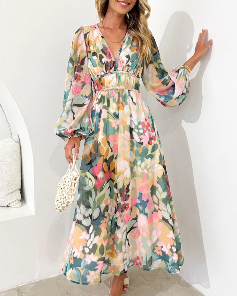 Sofie™ - Elegantes Geblümtes Kleid
