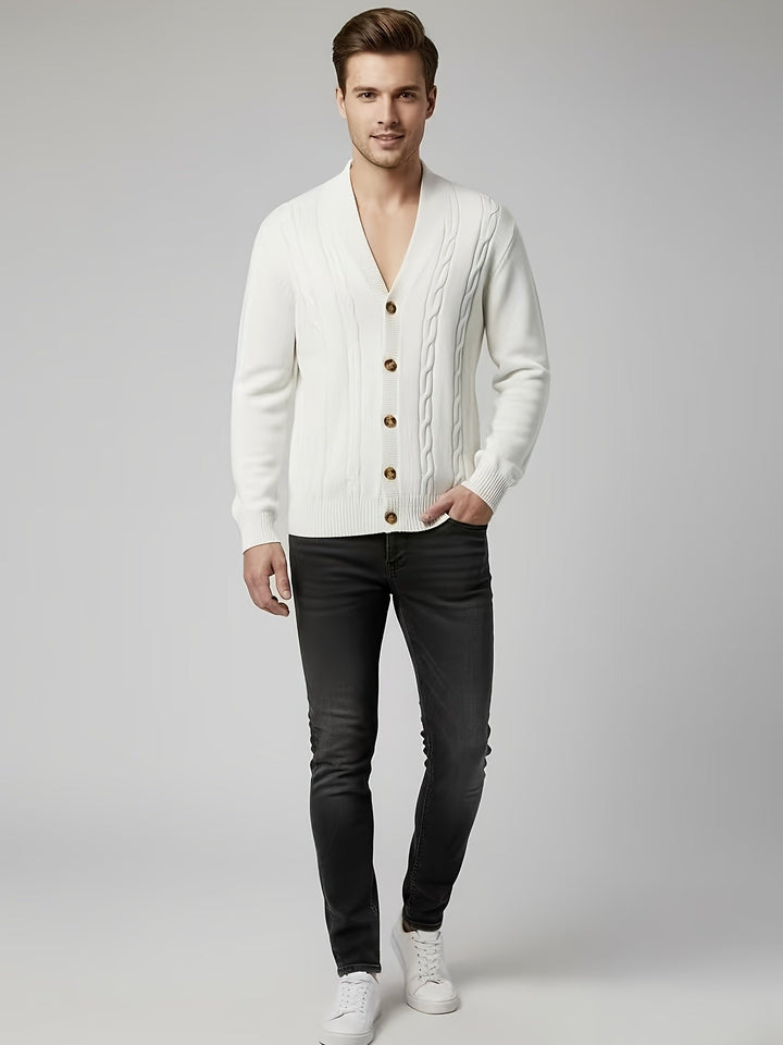Donovan | Herren Langarm-Cardigan mit Knöpfen