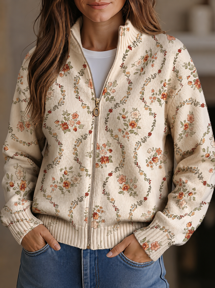 Perséfone | Cárdigan de mujer con estampado floral