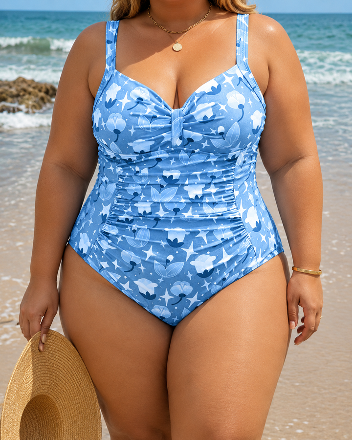 Carmen – Klassischer Plus-Size-Einteiler mit Knotendetail und guter Unterstützung