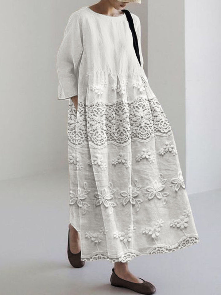 Thalina™ - Spitzenbedrucktes Kleid