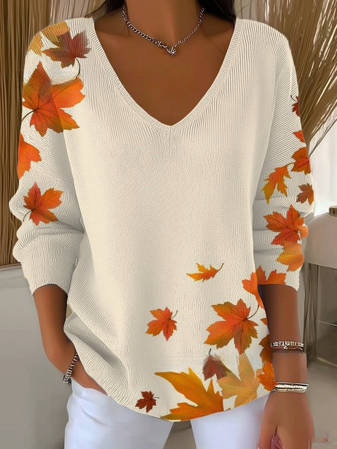Beatrice – Pullover mit V-Ausschnitt