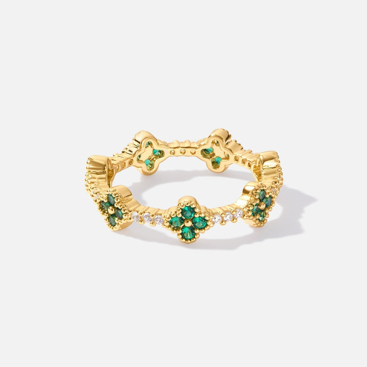 Marisol - Ring aus Kristall in Form eines Kleeblattes