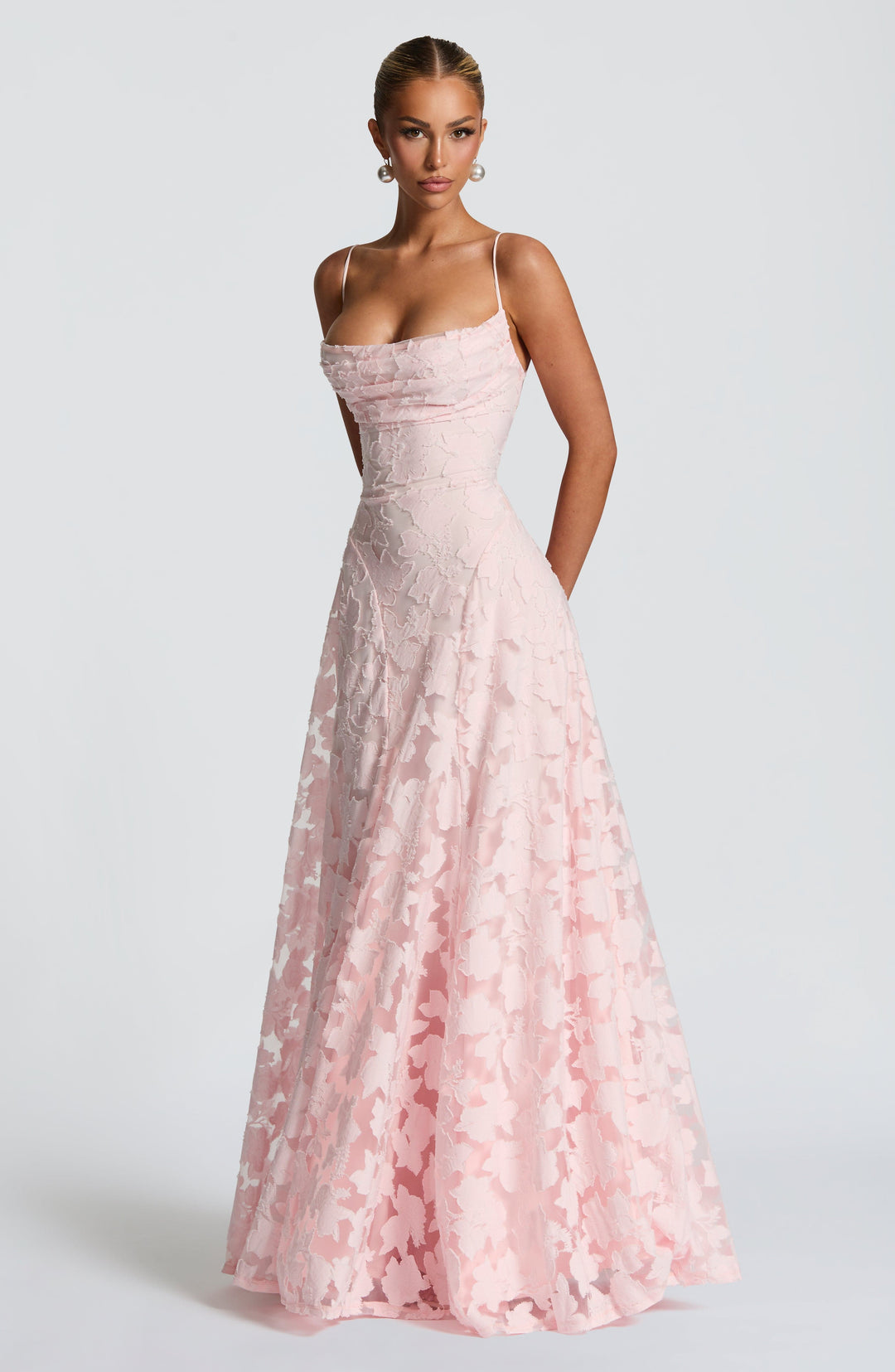 Francisa™ | Damen Lange Spitzen-Corsagenkleid
