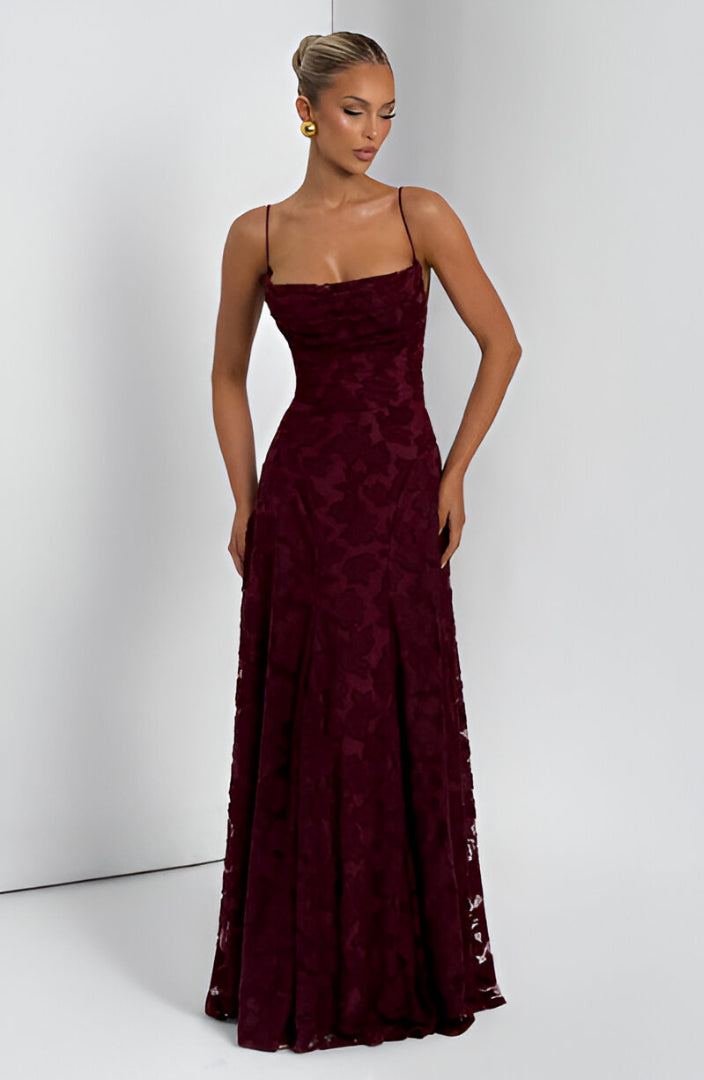 Francisa™ | Damen Lange Spitzen-Corsagenkleid