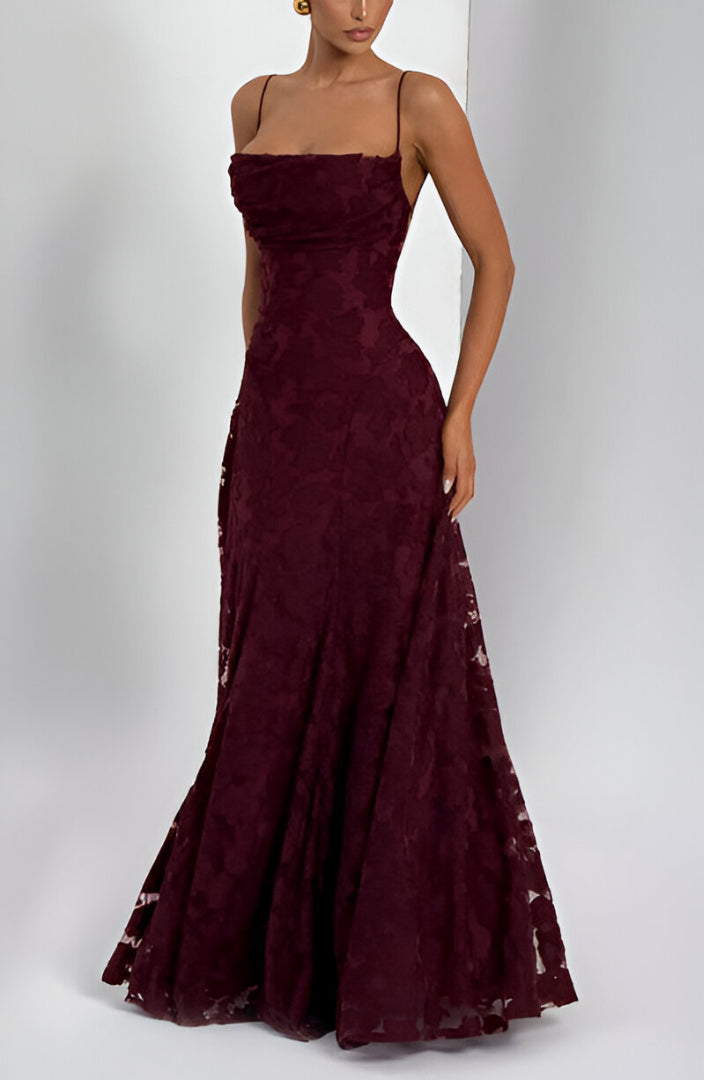 Francisa™ | Damen Lange Spitzen-Corsagenkleid