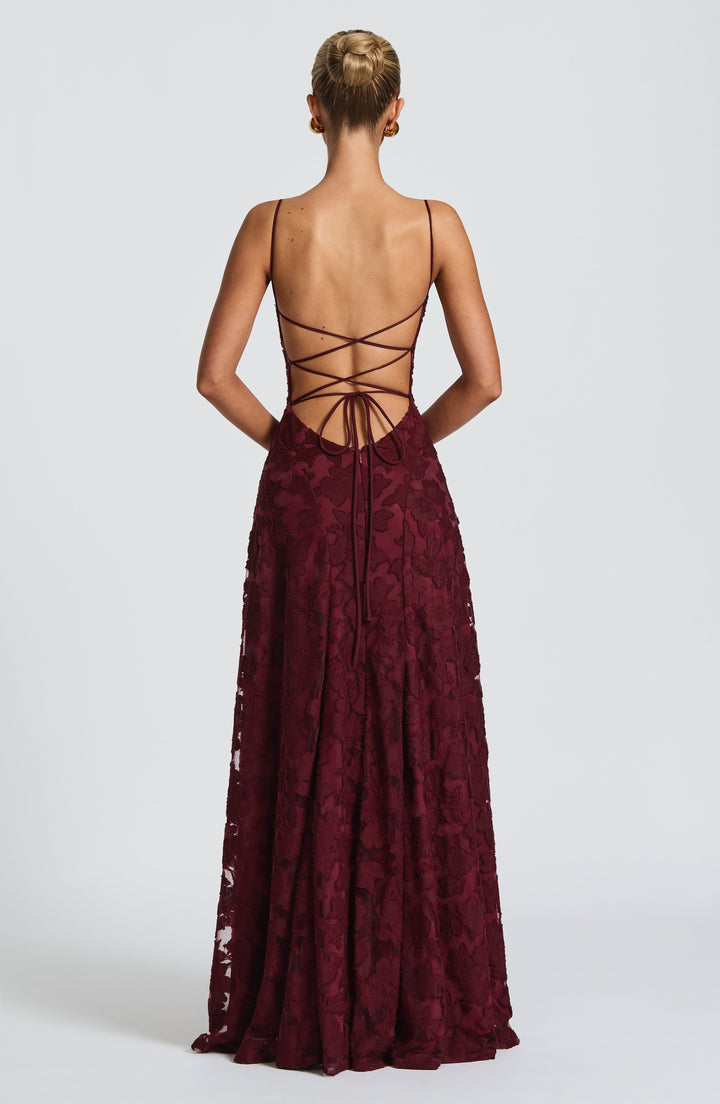 Maxikleid für Damen mit Schnürdetail