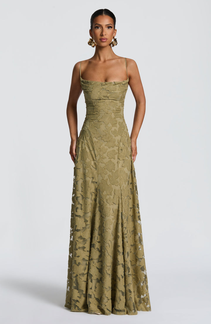 Maxikleid für Damen mit Schnürdetail