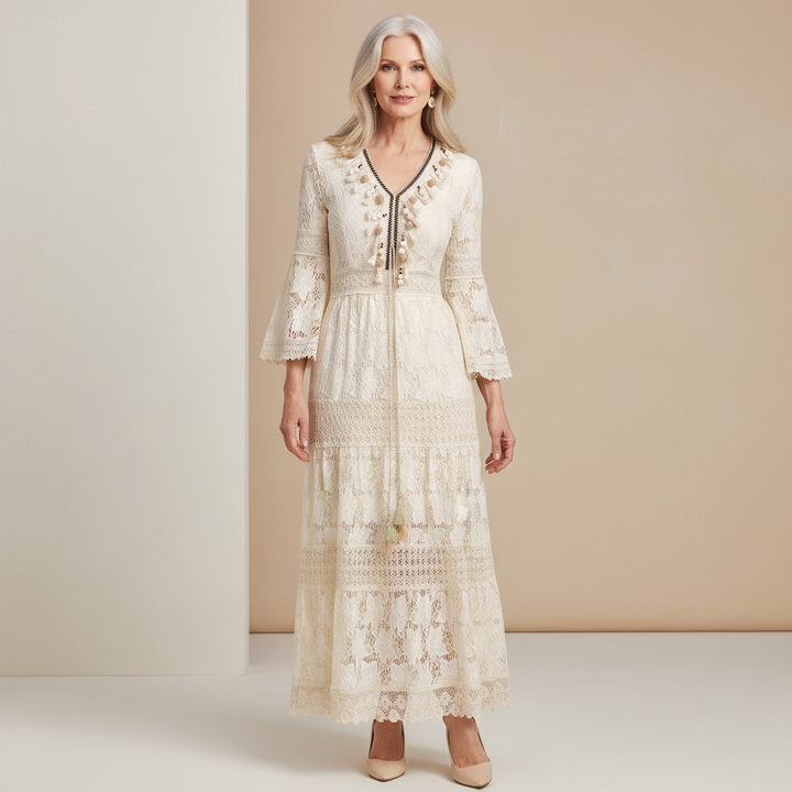 Amary - Boho-Spitzenkleid