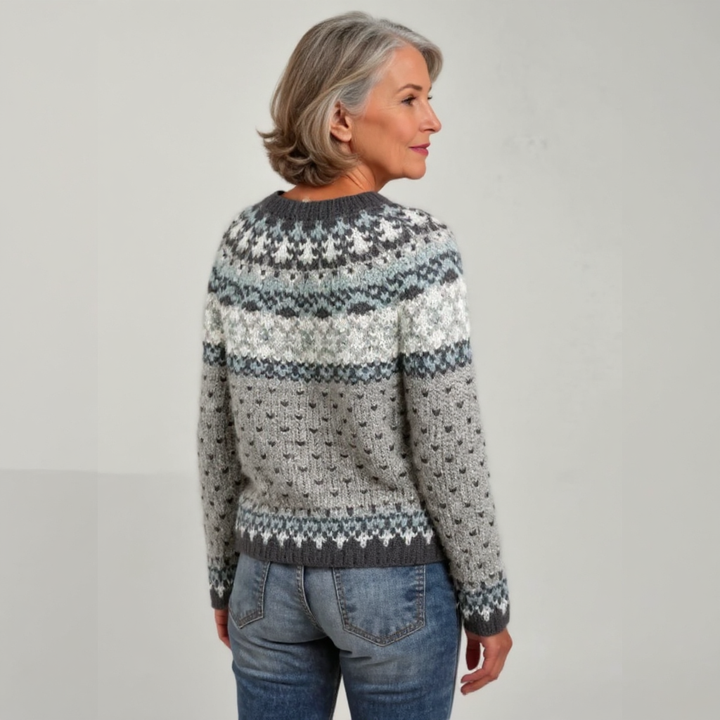 Amelia | Vintage Handgefertigter Isländischer Pullover
