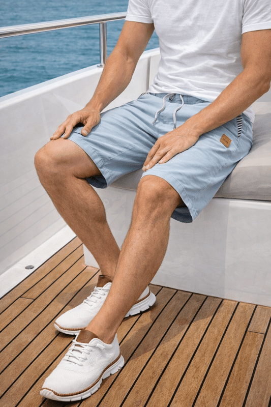 Eden | Pantaloncini al ginocchio con coulisse e tasche