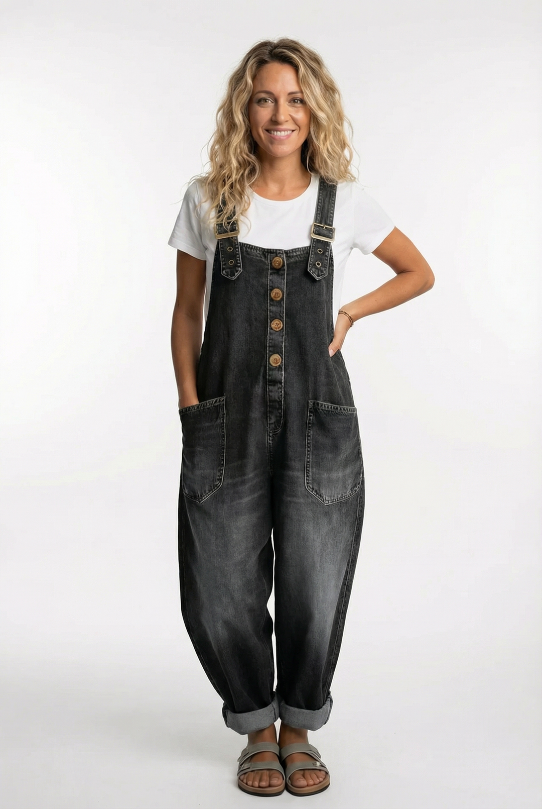 Noelia™ - Vielseitiger verstellbarer Schnallen-Jeansoverall