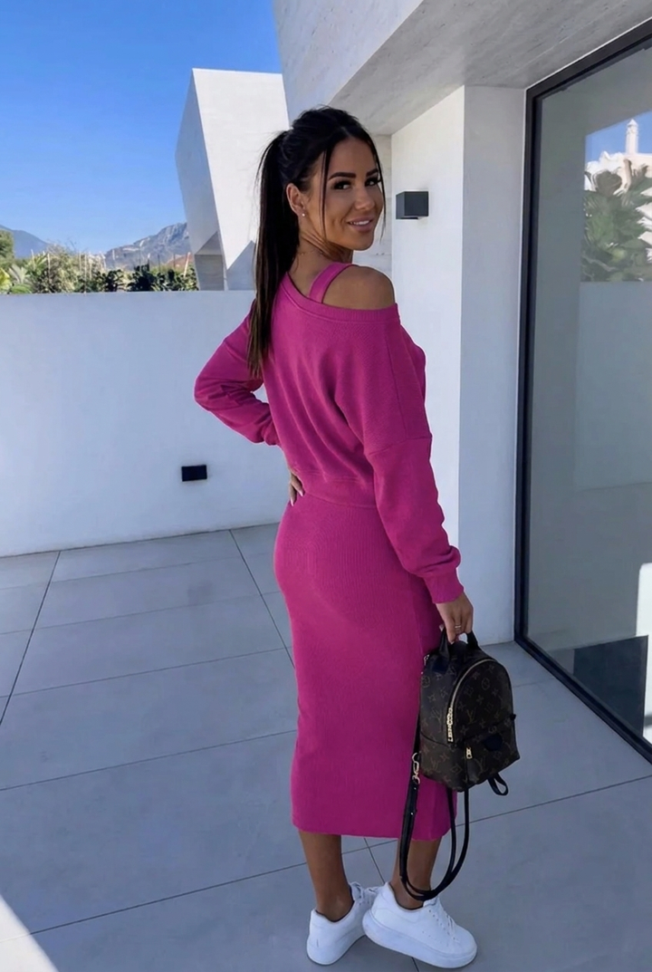 Andrea™ - Lässiges Sweatshirt und Kleid Set