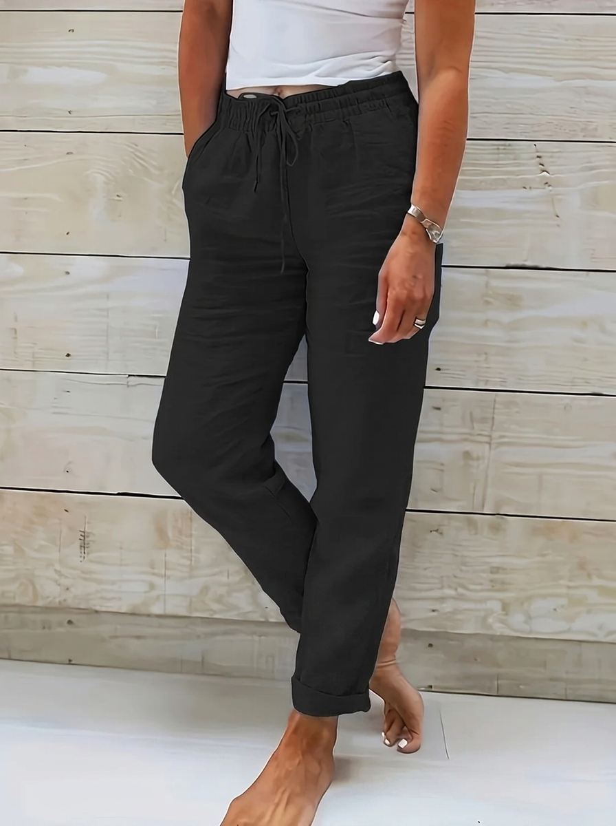 Lana™ - Slim Straight Baumwollhose