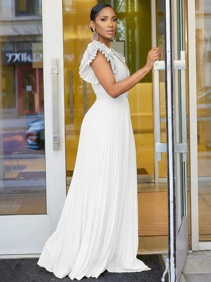 Maud™ - Kleid mit V-Ausschnitt