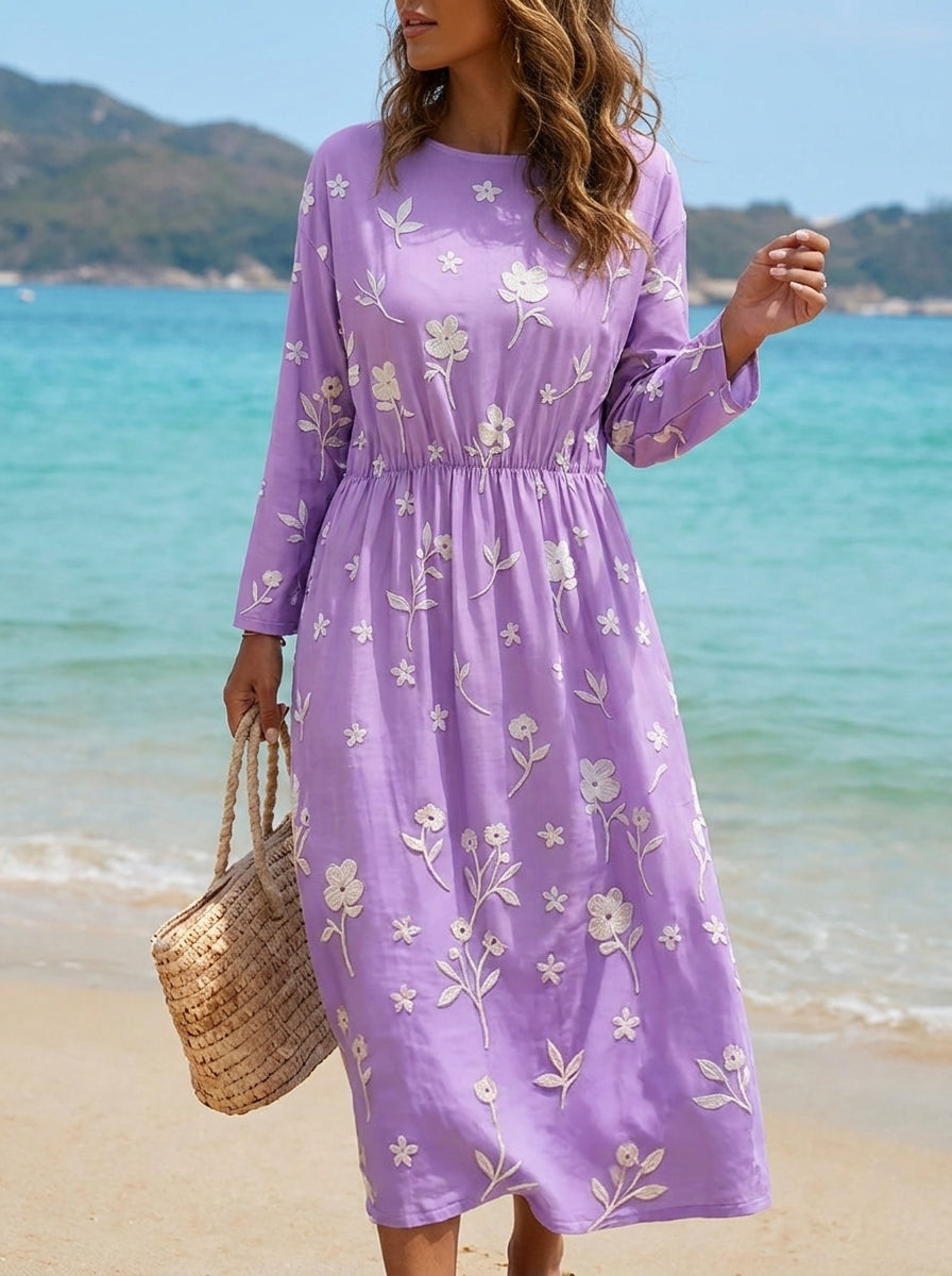 Ella | Besticktes Mid-Sleeve Kleid