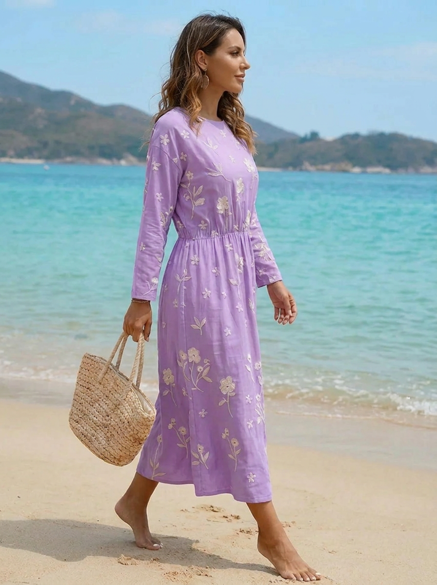 Ella | Besticktes Mid-Sleeve Kleid