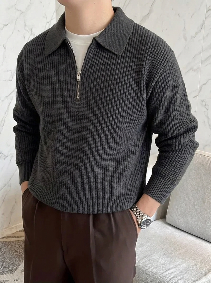Brit & Boho™️ | Ethan Maglione con zip classico