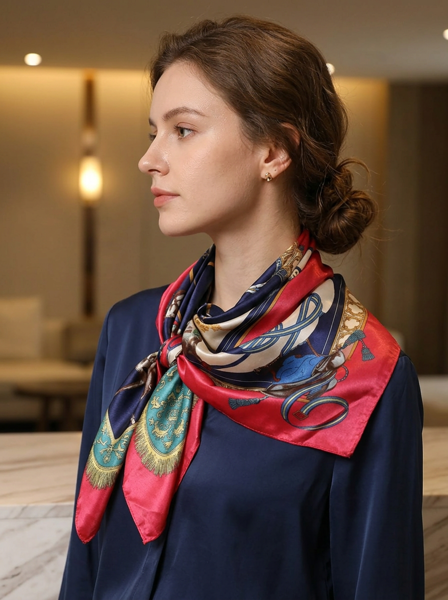 Damen Schal mit floralem Muster