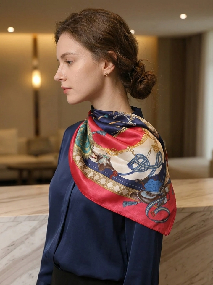 Damen Schal mit floralem Muster