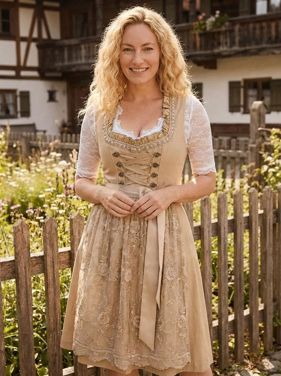 Dirndlkleid für Damen mit Schnürung